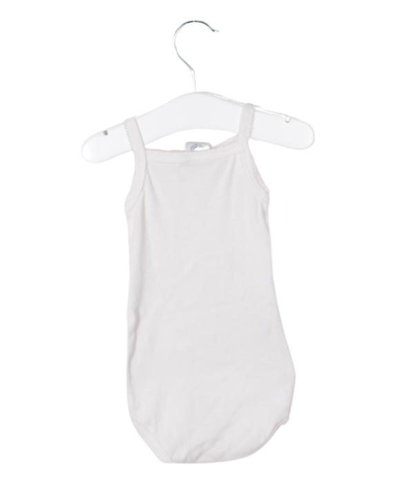 A Pink Long Sleeve Bodysuits from Petit Bateau in size 3-6M for girl. (Back View)