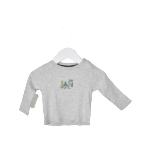 A Grey Long Sleeve Tops from Petit Bateau in size 6-12M for boy. (Front View)