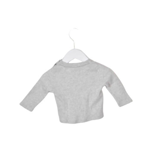 A Grey Long Sleeve Tops from Petit Bateau in size 6-12M for boy. (Front View)