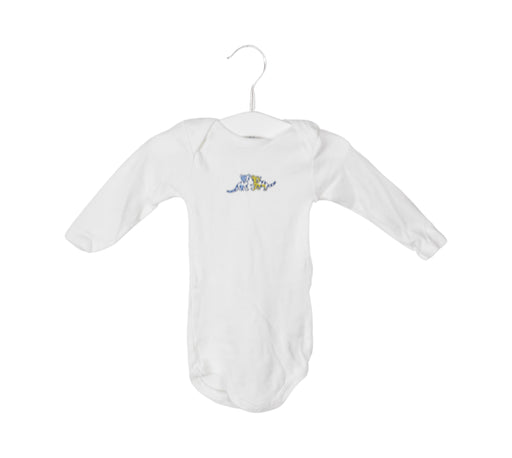 A White Long Sleeve Bodysuits from Petit Bateau in size 3-6M for neutral. (Front View)
