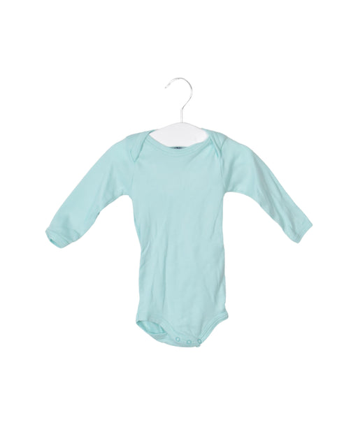A Blue Long Sleeve Bodysuits from Petit Bateau in size 3-6M for neutral. (Front View)