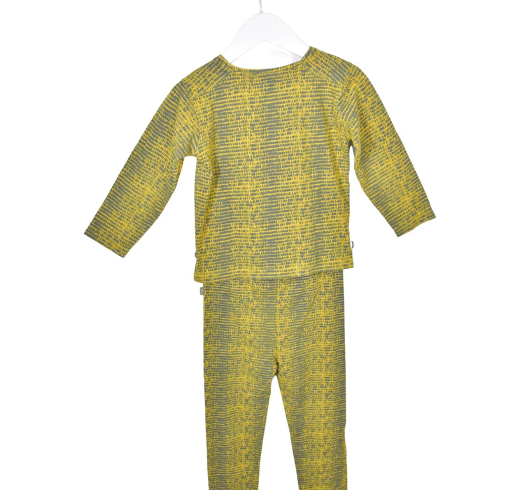A Yellow Pyjama Sets from Kidscase in size 4T for neutral. (Front View)