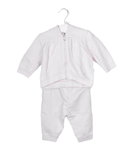 A Pink Pants Sets from Petit Bateau in size 3-6M for girl. (Front View)