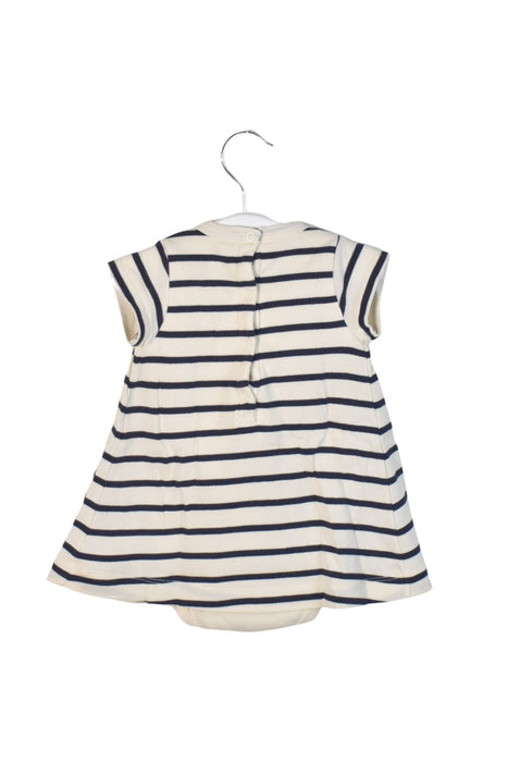 A White Short Sleeve Dresses from Petit Bateau in size 3-6M for girl. (Back View)