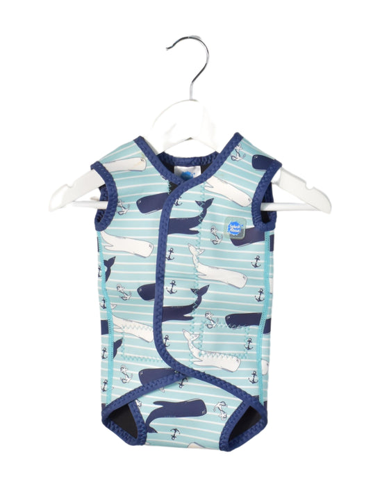 A Blue Wetsuits from Splash About in size S for neutral. (Front View)