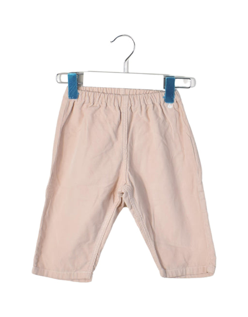 A Pink Casual Pants from Petit Bateau in size 6-12M for girl. (Front View)