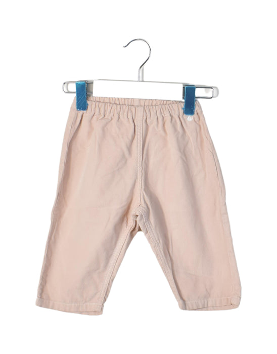 A Pink Casual Pants from Petit Bateau in size 6-12M for girl. (Front View)