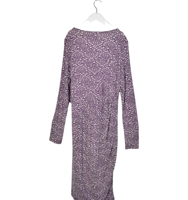 A Purple Long Sleeve Dresses from Seraphine in size M for maternity. (Back View)