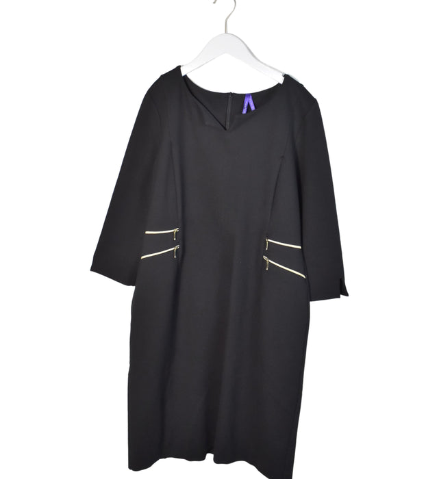 A Black Long Sleeve Dresses from Seraphine in size M for maternity. (Back View)