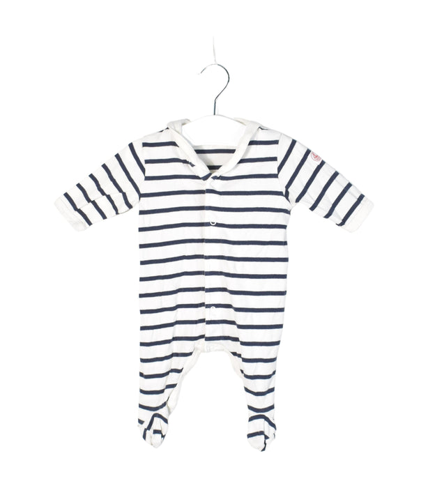 A White Long Sleeve Jumpsuits from Petit Bateau in size 3-6M for neutral. (Front View)
