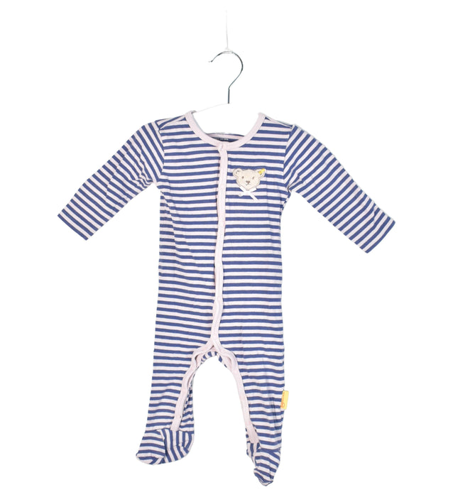A Pink Long Sleeve Jumpsuits from Steiff in size 0-3M for girl. (Front View)