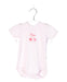 A Pink Short Sleeve Bodysuits from bellybutton in size 0-3M for girl. (Front View)
