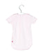 A Pink Short Sleeve Bodysuits from bellybutton in size 0-3M for girl. (Back View)