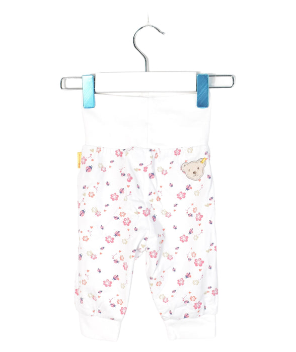A White Sweatpants from Steiff in size 0-3M for neutral. (Back View)