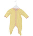 A Yellow Long Sleeve Jumpsuits from Petit Bateau in size 3-6M for neutral. (Front View)