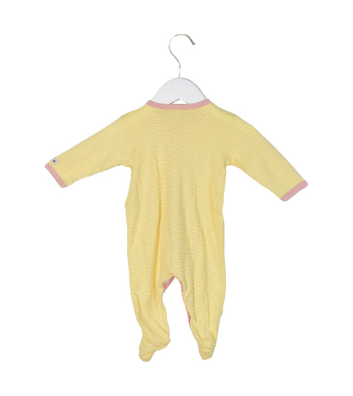 A Yellow Long Sleeve Jumpsuits from Petit Bateau in size 3-6M for neutral. (Front View)