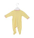 A Yellow Long Sleeve Jumpsuits from Petit Bateau in size 3-6M for neutral. (Back View)
