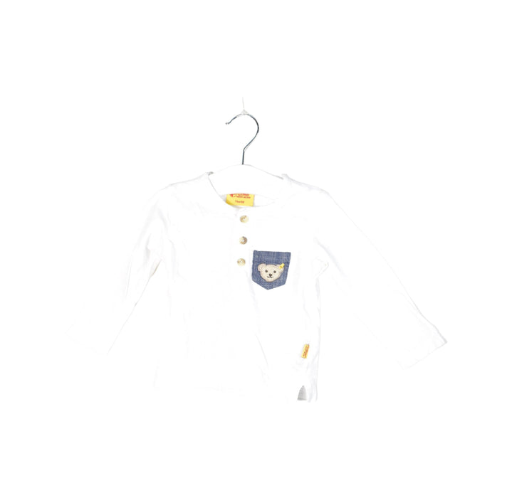 A White Long Sleeve Tops from Steiff in size 6-12M for neutral. (Back View)