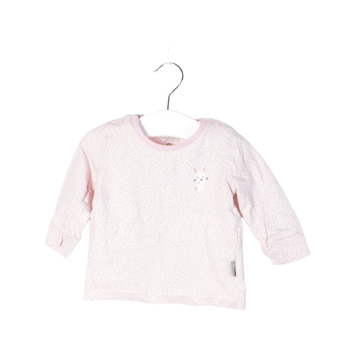 A Pink Long Sleeve Tops from Sigikid in size 3-6M for girl. (Front View)