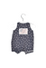 A White Sleeveless Rompers from 3Pommes in size 0-3M for boy. (Front View)