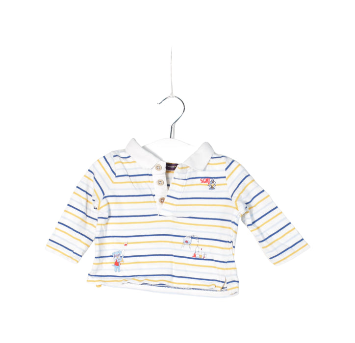 A White Long Sleeve Polos from Sergent Major in size 0-3M for boy. (Back View)