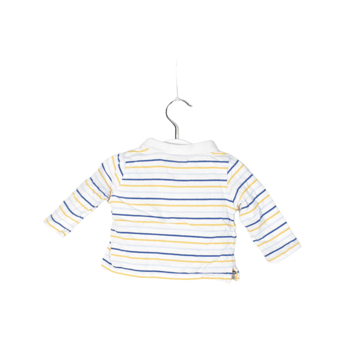 A White Long Sleeve Polos from Sergent Major in size 0-3M for boy. (Front View)