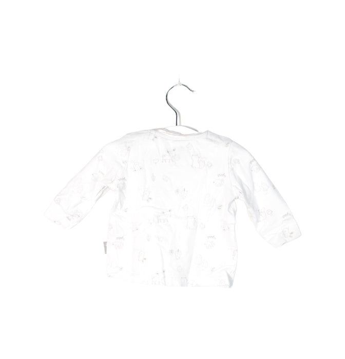 A White Long Sleeve Tops from Sigikid in size 0-3M for neutral. (Back View)