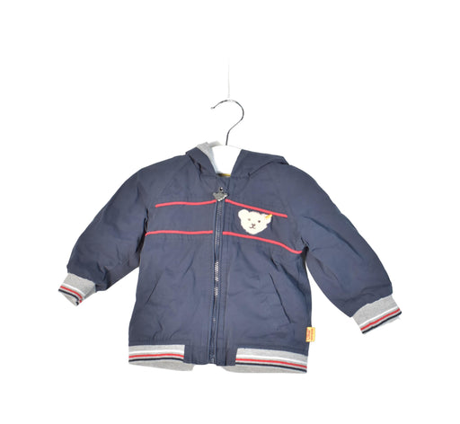 A Black Lightweight Jackets from Steiff in size 0-3M for neutral. (Front View)