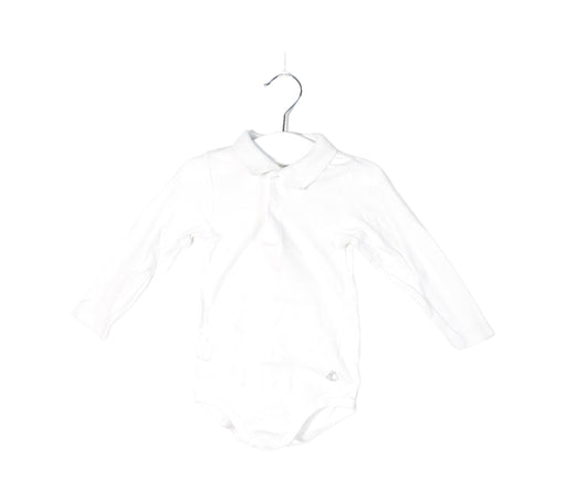 A White Long Sleeve Bodysuits from Petit Bateau in size 6-12M for neutral. (Front View)