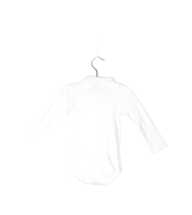 A White Long Sleeve Bodysuits from Petit Bateau in size 6-12M for neutral. (Back View)