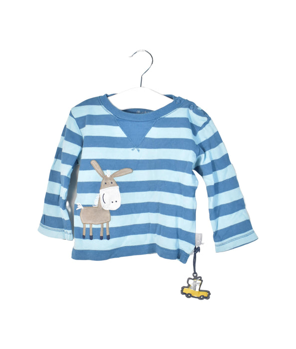 A Blue Long Sleeve Tops from Sigikid in size 6-12M for neutral. (Back View)