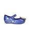 A Blue Flats from Mini Melissa in size 3T for girl. (Front View)