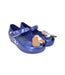 A Blue Flats from Mini Melissa in size 3T for girl. (Back View)