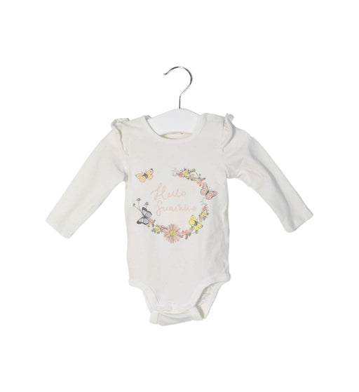 A White Long Sleeve Bodysuits from Lindex in size 3-6M for girl. (Back View)