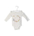 A White Long Sleeve Bodysuits from Lindex in size 3-6M for girl. (Front View)