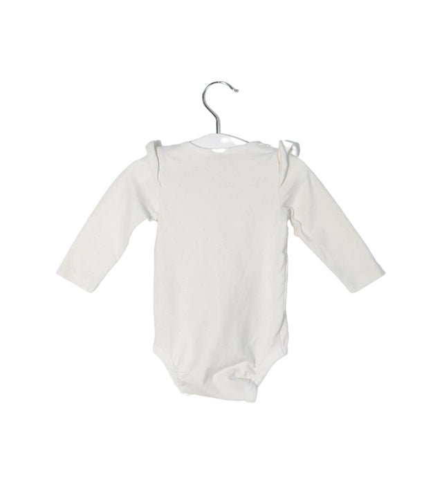A White Long Sleeve Bodysuits from Lindex in size 3-6M for girl. (Front View)