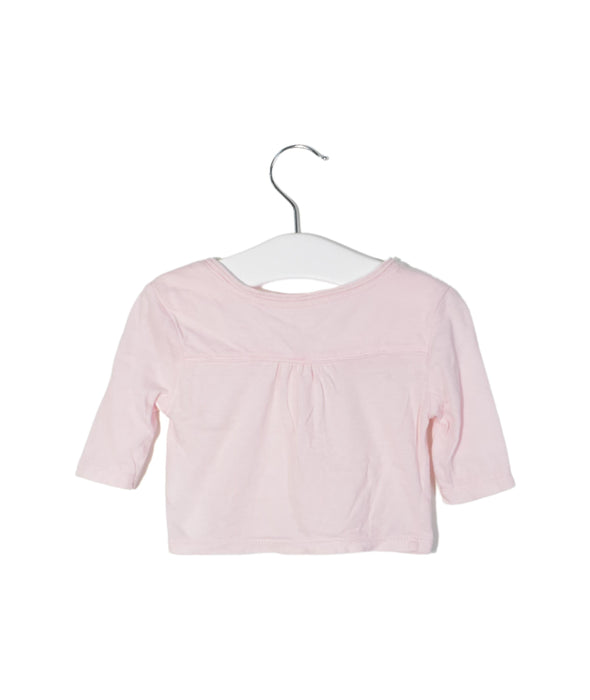 A Pink Long Sleeve Tops from Chateau de Sable in size 0-3M for girl. (Front View)