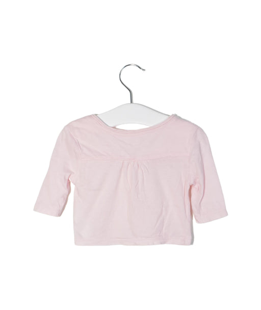 A Pink Long Sleeve Tops from Chateau de Sable in size 0-3M for girl. (Front View)