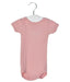 A Pink Short Sleeve Bodysuits from Petit Bateau in size 0-3M for girl. (Back View)