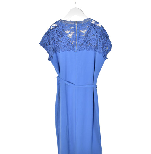 A Blue Short Sleeve Dresses from Mamalicious in size L for maternity. (Front View)