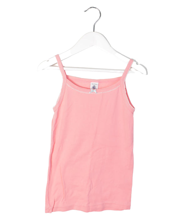 A Pink Sleeveless Tops from Petit Bateau in size 8Y for girl. (Back View)