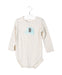 A Beige Long Sleeve Bodysuits from Seed in size 12-18M for neutral. (Front View)