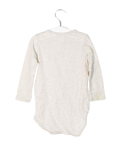 A Beige Long Sleeve Bodysuits from Seed in size 12-18M for neutral. (Front View)