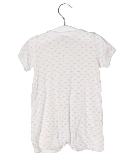 A White Short Sleeve Rompers from Petit Bateau in size 3-6M for girl. (Front View)