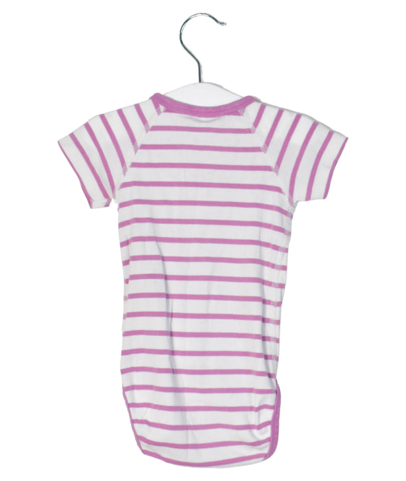 A Purple Short Sleeve Bodysuits from Polarn O. Pyret in size 0-3M for neutral. (Back View)
