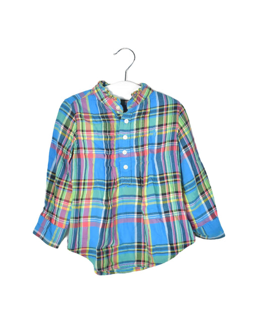 A Blue Shirts from Polo Ralph Lauren in size 3T for girl. (Front View)