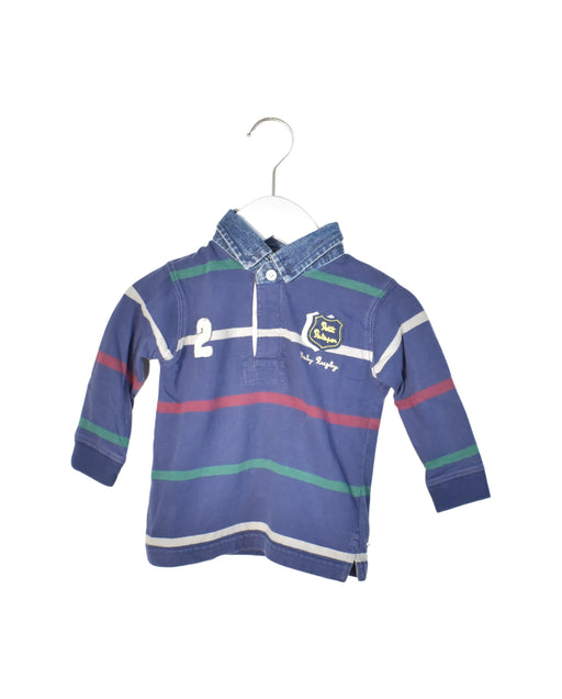 A Blue Long Sleeve Tops from Petit Patapon in size 6-12M for boy. (Front View)