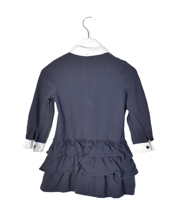 A Navy Long Sleeve Dresses from Nicholas & Bears in size 2T for girl. (Back View)