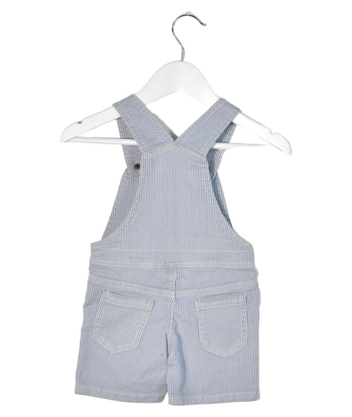 A Blue Overall Shorts from 3Pommes in size 3-6M for neutral. (Front View)