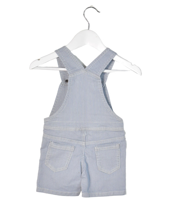 A Blue Overall Shorts from 3Pommes in size 3-6M for neutral. (Front View)